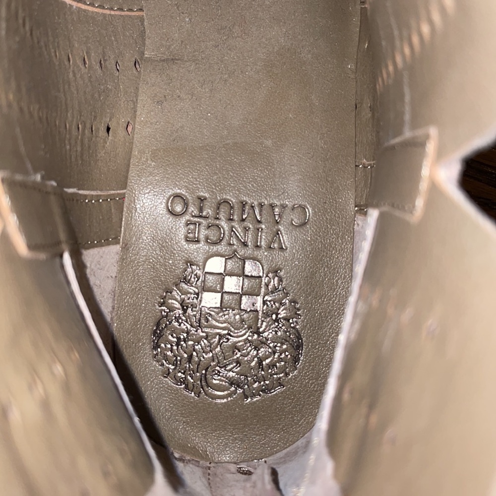 Vince Camuto Beige Cut-Out Ankle Boots - Picture 7 of 7